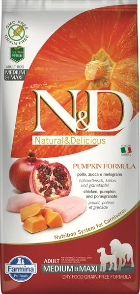 Farmina N&D dog PUMPKIN (GF) adult medium & maxi, chicken & pomegranate 12 kg