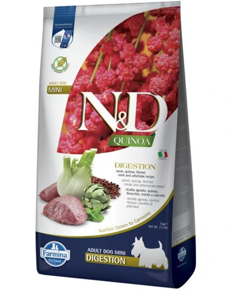 Farmina N&D dog QUINOA (GF) adult mini, digestion, lamb & fennel 7 kg
