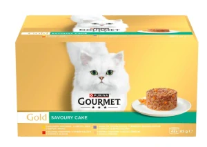 Gourmet GOLD Multipack Savoury Cake hovädzie, kura, morka, jahňacie 48 x 85 g