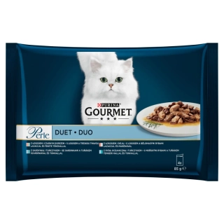 GOURMET Perle DUO Multipack 4 x 85g rybacie