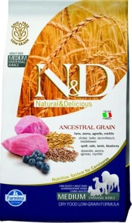 Farmina N&D dog AG adult medium & maxi, lamb, spelt, oats & blueberry 12 kg