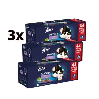 Zvýhodnený set : 3x Felix Fantastic mixovaný výber v želé 44 x 85 g