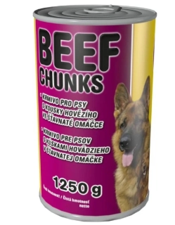 Delikan DOG BEEF konzerva pre psov s hovädzím mäsom 1250g