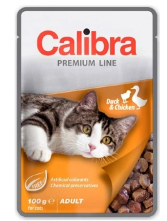 Calibra Cat Kapsa Premium Adult Kačka & Kura 100g