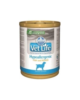 Farmina Vet Life dog hypoallergenic fish & potato konzerva 300 g