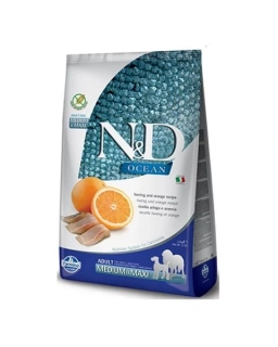 Farmina N&D dog OCEAN (GF) adult medium & maxi, herring & orange 12 kg