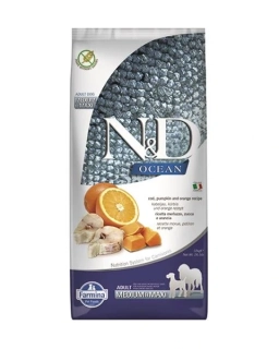 Farmina N&D dog OCEAN PUMPKIN (GF) adult medium & maxi, codfish & orange 12 kg