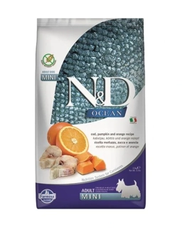 Farmina N&D dog OCEAN PUMPKIN (GF) adult mini, codfish & orange 2,5 kg